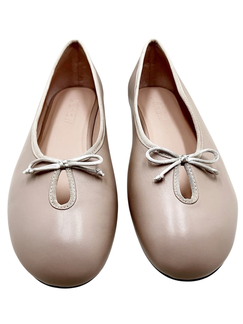 🆕{J. Crew} Andi Keyhole Leather Ballet Bow Flats
